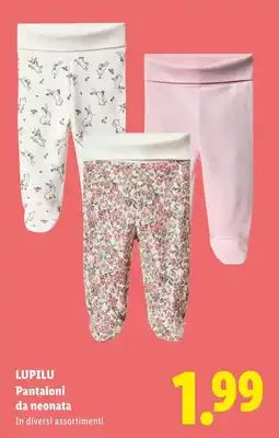 Lidl Lupilu Pantaloni da neonata offerta