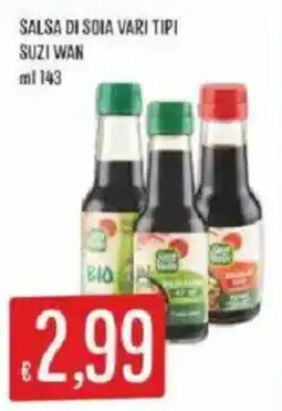 Sisa Salsa di soia vari tipi Suzi Wan offerta