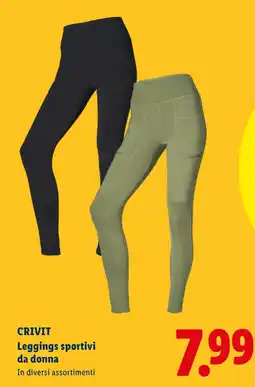 Lidl CRIVIT Leggings sportivi da donna offerta