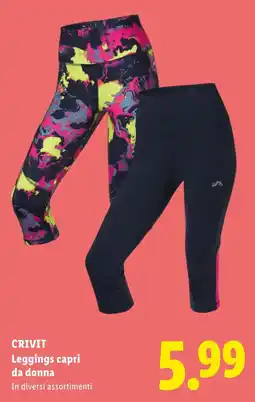 Lidl CRIVIT Leggings capri da donna offerta