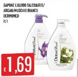 Sisa Sapone liquido talco&iris/argan/muschio bianco Dermomed offerta