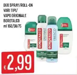 Sisa Deo spray/roll-on Borotalco offerta