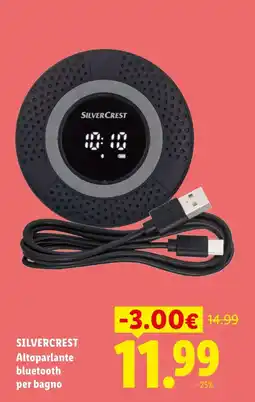 Lidl Silvercrest Altoparlante bluetooth per bagno offerta
