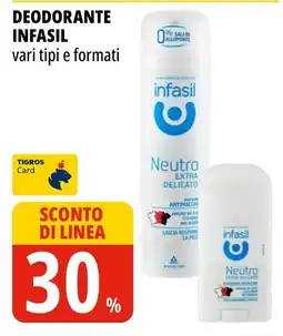 Tigros Deodorante infasil offerta