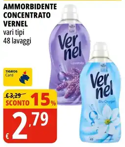 Tigros Ammorbidente concentrato Vernel offerta
