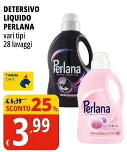 Tigros Detersivo liquido Perlana offerta