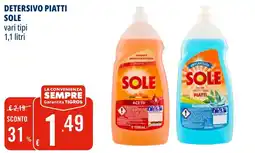 Tigros Detersivo piatti Sole offerta