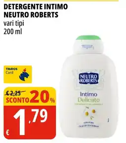 Tigros Detergente intimo Neutro Roberts offerta