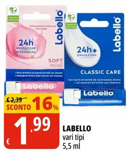 Tigros Labello vari tipi offerta