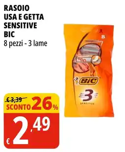 Tigros Rasoio usa e getta sensitive Bic offerta