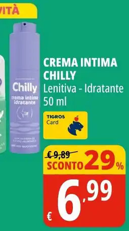 Tigros Chilly crema intima idratante offerta