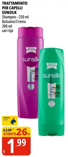 Tigros Sunsilk Shampoo e Balsamo offerta
