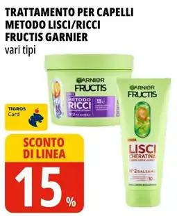 Tigros Trattamento per capelli metodo lisci/ricci fructis garnier offerta