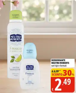 Tigros Deodorante Neutro Roberts offerta