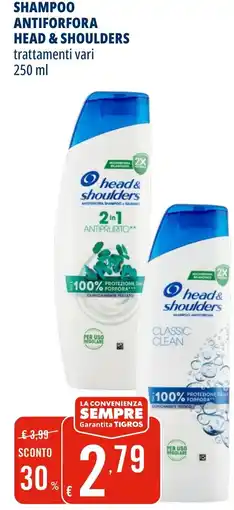 Tigros Shampoo antiforfora head & shoulders offerta