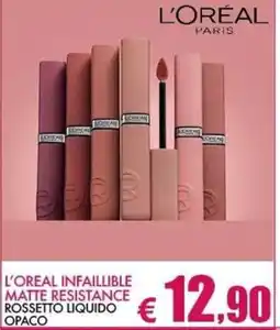 Casa & Co L'oreal infaillible matte resistance rossetto liquido opaco offerta