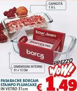 Casa & Co PASABACHE BORCAM STAMPO PLUMCAKE IN VETRO 31cm offerta