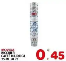 Il Centro Superstore Movida bicchieri caffè maiolica offerta