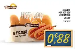 Ard Discount Panini per hot dog SfornaSole offerta