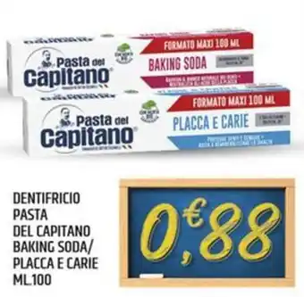 Dentifricio pasta del capitano baking soda/placca e carie