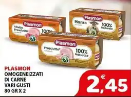 Il Centro Superstore Plasmon omogeneizzati di carne vari gusti offerta