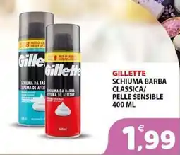Il Centro Superstore Gillette schiuma barba classica/pelle sensibile offerta