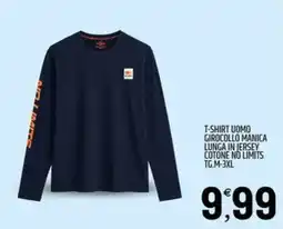 Ard Discount T-shirt uomo girocollo manica lunga in jersey cotone no limits offerta