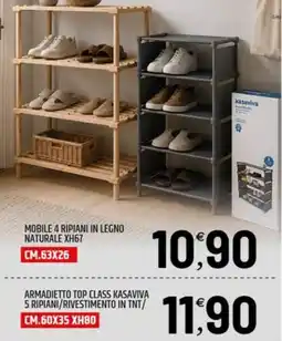 Ard Discount Mobile 4 ripiani in legno naturale XH67 offerta