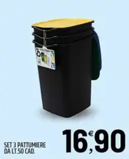 Ard Discount Set 3 pattumiere offerta