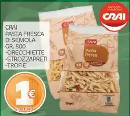 Carni e Affini Supermercati CRAI Pasta fresca di semola offerta
