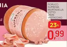 Carni e Affini Supermercati Fiorucci Suprema Mortadella offerta