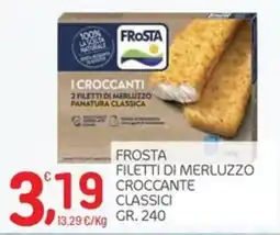 Carni e Affini Supermercati Frosta filetti di merluzzo croccante classici offerta
