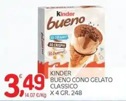 Carni e Affini Supermercati Kinder Bueno cono gelato classico offerta