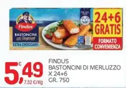 Carni e Affini Supermercati Findus bastoncini di merluzzo offerta