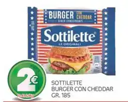 Carni e Affini Supermercati Sottilette burger con cheddar offerta