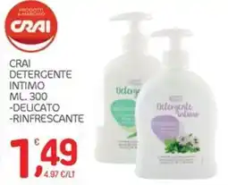 Carni e Affini Supermercati Crai detergente intimo delicato rinfrescante offerta