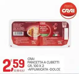 Carni e Affini Supermercati Crai pancetta a cubetti offerta