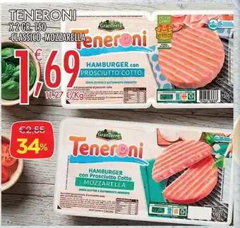 GranTerre Teneroni Hamburger con Prosciutto Cotto Classico/ Mozzarella