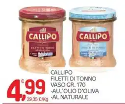 Carni e Affini Supermercati Callipo filetti di tonno offerta