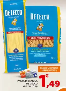 Conad Superstore Pasta di semola De Cecco offerta