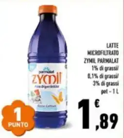 Conad Superstore Latte microfiltrato Zymil Parmalat offerta