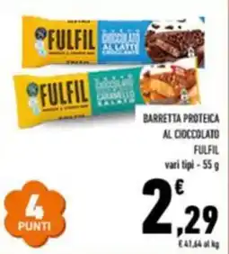 Conad Superstore Barretta proteica al cioccolato Fulfil offerta