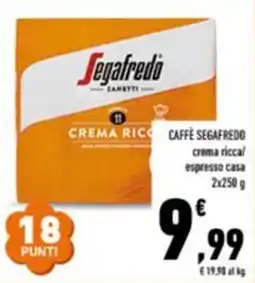 Conad Superstore Caffè Segafredo crema ricca offerta