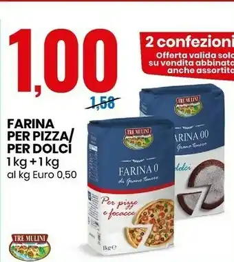 Eurospin Farina per pizza 1 kg offerta