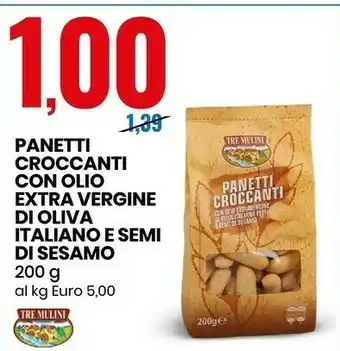 Eurospin Panetti croccanti con olio extra vergine di oliva 200 g offerta