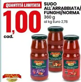 Eurospin Sugo all'arrabbiata 360 g offerta