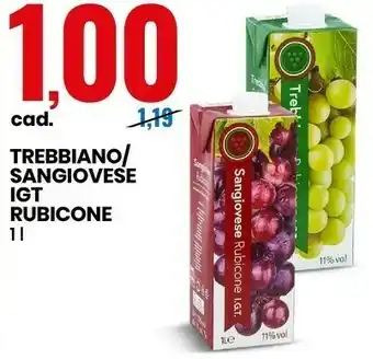 Eurospin Trebbiano/ sangiovese igt rubicone 1 l offerta