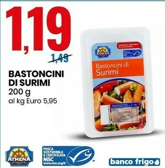 Eurospin Bastoncini di surimi 200 g offerta