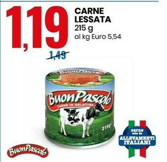 Eurospin Carne lessata 215 g offerta