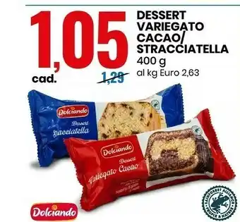 Eurospin Dessert variegato cacao 400 g offerta